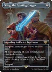 Sting, the Glinting Dagger (Borderless Alternate Art) [The Lord of the Rings: Tales of Middle-Earth] | Rook's Games and More