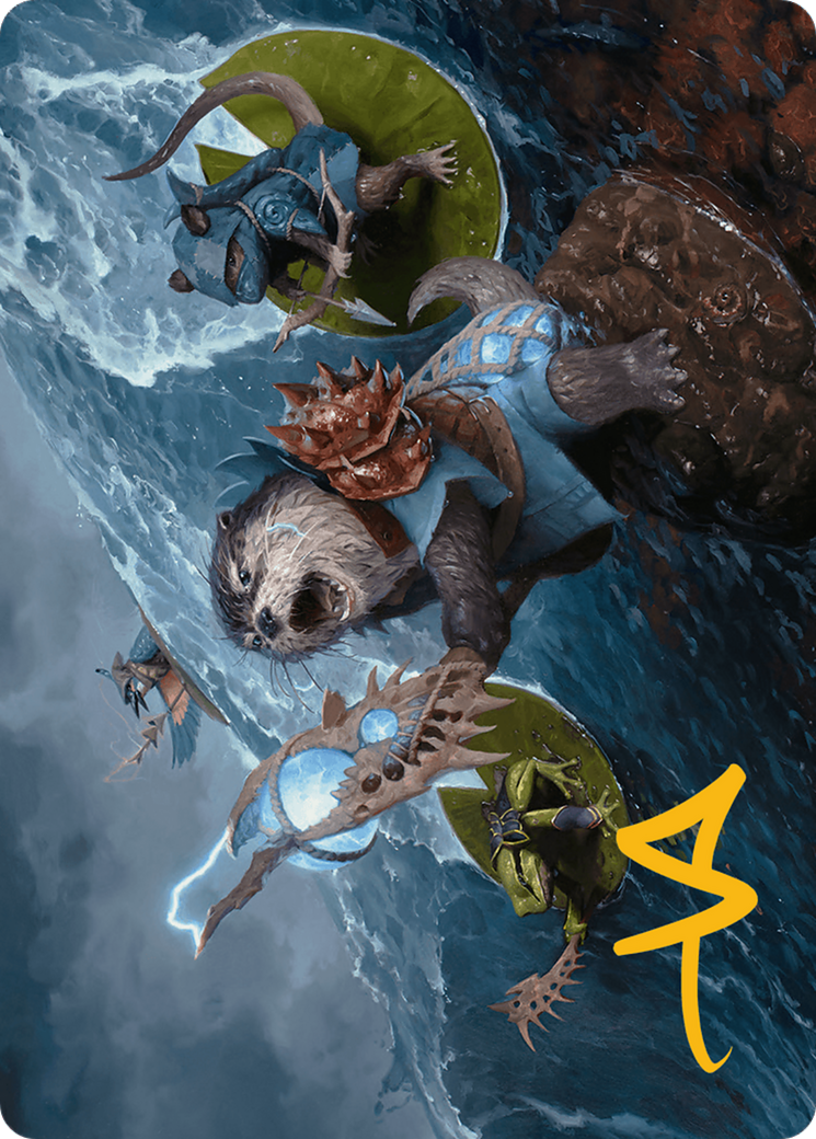 Valley Floodcaller Art Card (Gold-Stamped Signature) [Bloomburrow Art Series] | Rook's Games and More