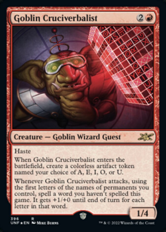 Goblin Cruciverbalist (Galaxy Foil) [Unfinity] | Rook's Games and More