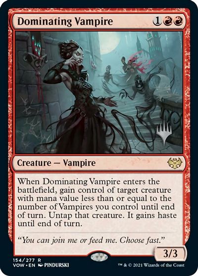 Dominating Vampire (Promo Pack) [Innistrad: Crimson Vow Promos] | Rook's Games and More