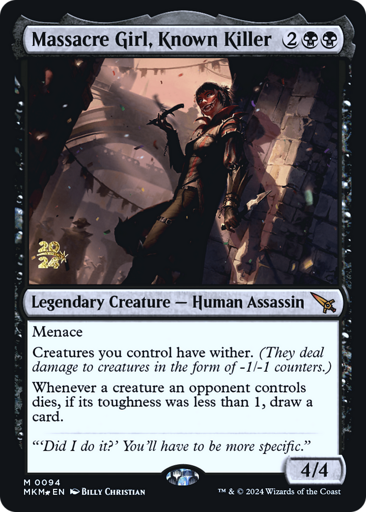 Massacre Girl, Known Killer [Murders at Karlov Manor Prerelease Promos] | Rook's Games and More