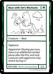 Bear with Set's Mechanic [Mystery Booster Playtest Cards]