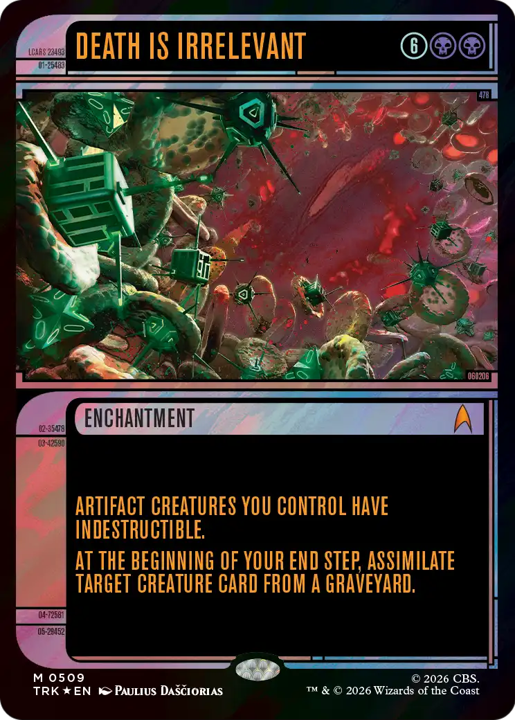 Death Is Irrelevant (Showcase) (Surge Foil) [Star Trek] | Rook's Games and More