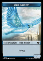 Treasure // Bird Illusion Double-Sided Token [Commander Masters Tokens] | Rook's Games and More