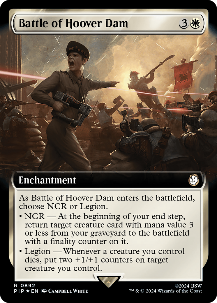 Battle of Hoover Dam (Extended Art) (Surge Foil) [Fallout] | Rook's Games and More