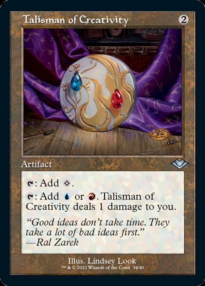 Talisman of Creativity (Retro Foil Etched) [Modern Horizons] | Rook's Games and More