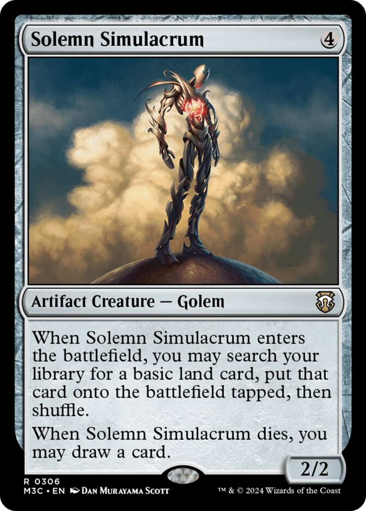 Solemn Simulacrum (Ripple Foil) [Modern Horizons 3 Commander] | Rook's Games and More