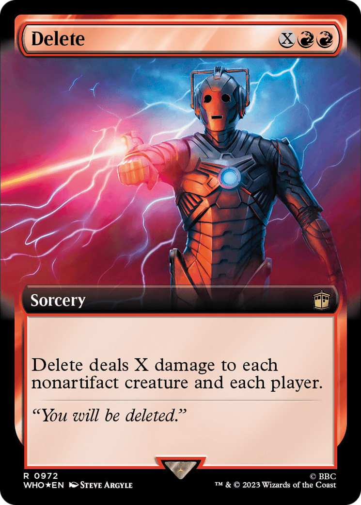 Delete (Extended Art) (Surge Foil) [Doctor Who] | Rook's Games and More