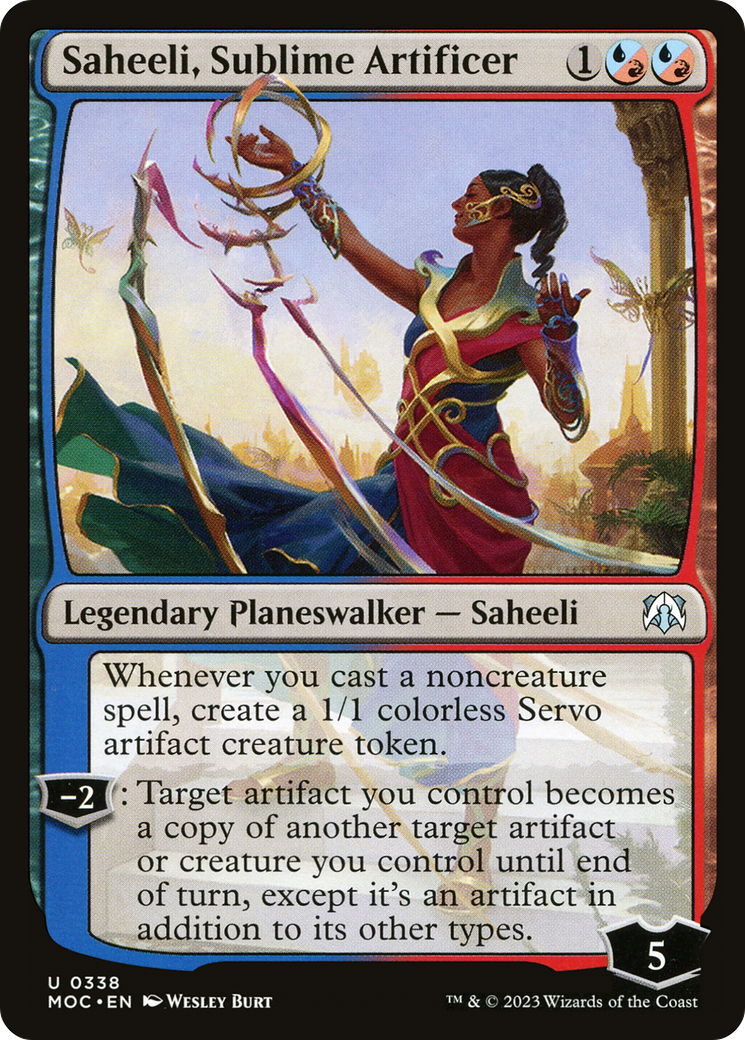 Saheeli, Sublime Artificer [March of the Machine Commander] | Rook's Games and More