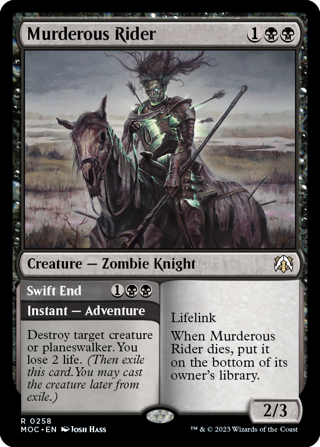 Murderous Rider // Swift End [March of the Machine Commander] | Rook's Games and More