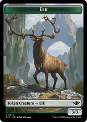 Mercenary // Elk Double-Sided Token [Outlaws of Thunder Junction Tokens] | Rook's Games and More