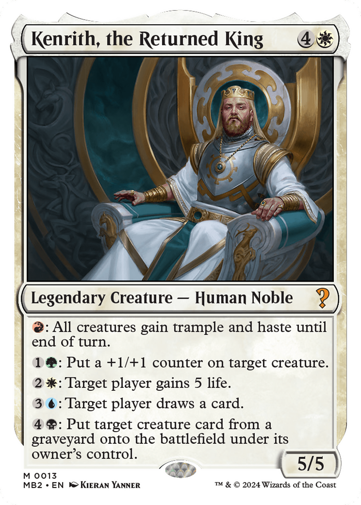 Kenrith, the Returned King (White Border) [Mystery Booster 2] | Rook's Games and More