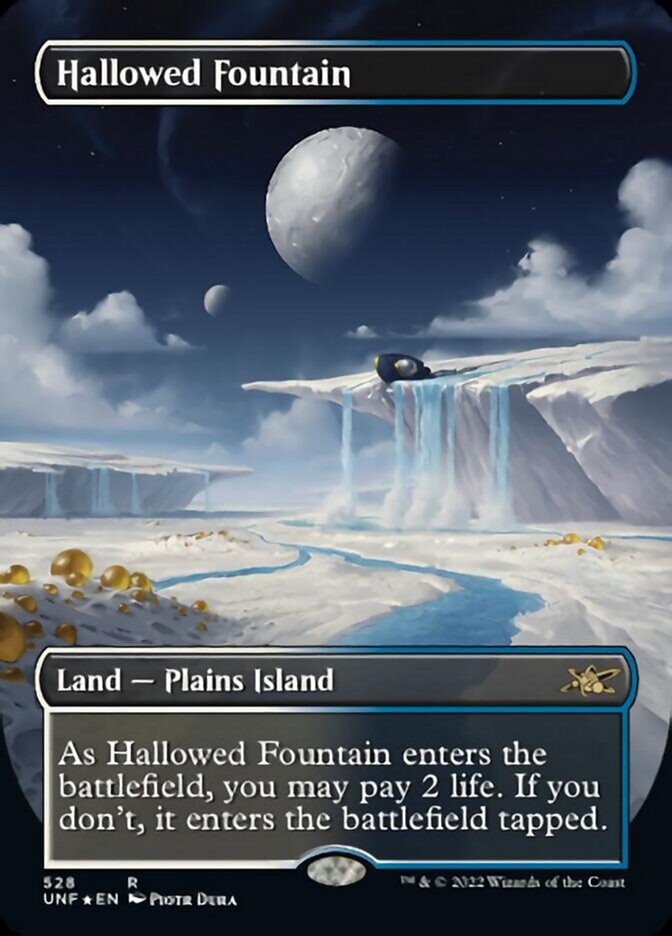 Hallowed Fountain (Borderless) (Galaxy Foil) [Unfinity] | Rook's Games and More
