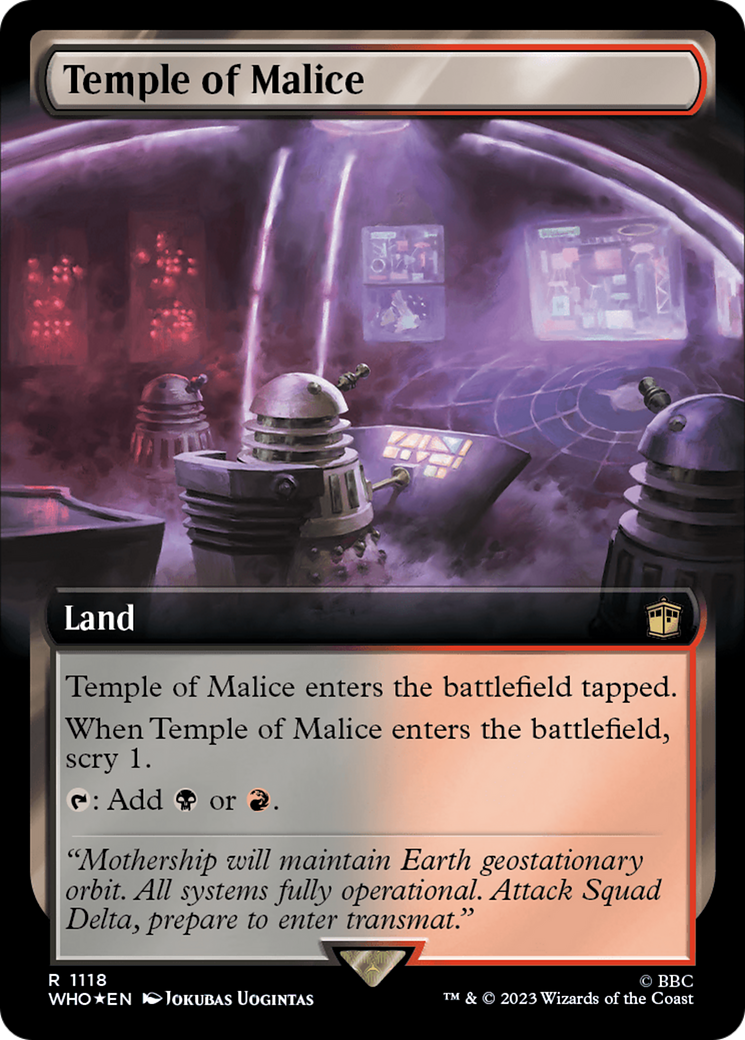 Temple of Malice (Extended Art) (Surge Foil) [Doctor Who] | Rook's Games and More