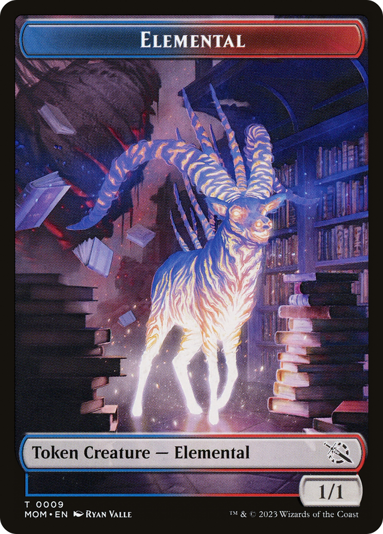 Elemental (09) // Dinosaur Double-Sided Token [March of the Machine Tokens] | Rook's Games and More