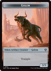 Golem (0014) // Thopter (0010) Double-Sided Token [Aetherdrift Tokens] | Rook's Games and More