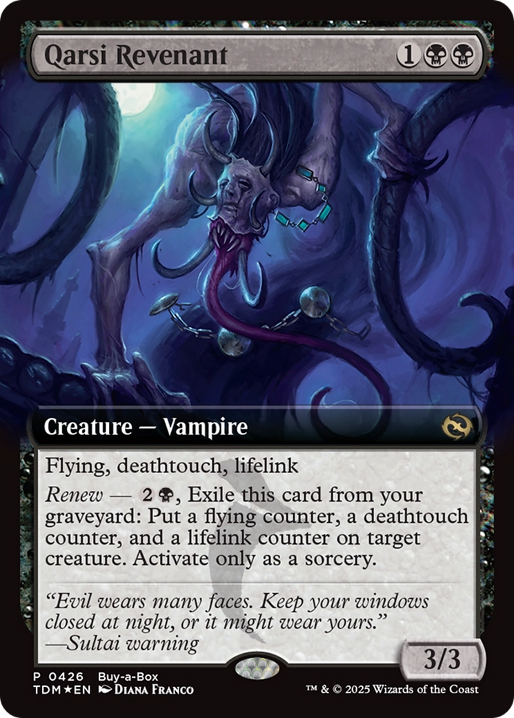Qarsi Revenant (Extended Art) (Buy-A-Box) [Tarkir: Dragonstorm Promos] | Rook's Games and More