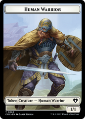 Human Warrior // Zombie Army Double-Sided Token [Commander Masters Tokens] | Rook's Games and More