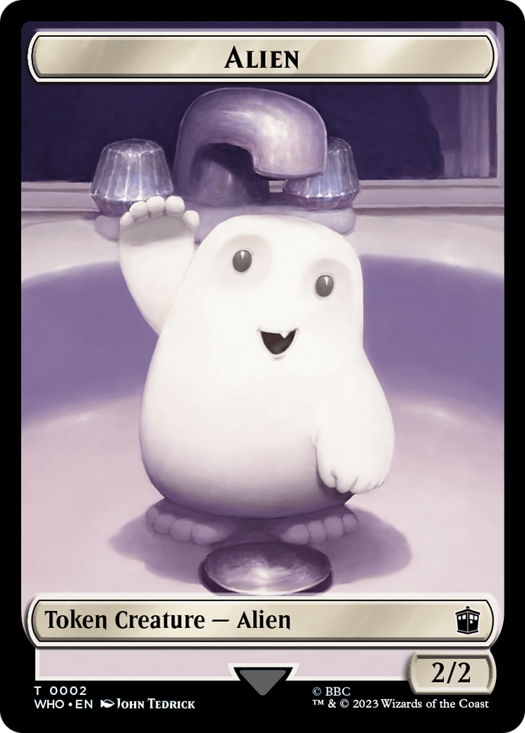 Alien // Dinosaur Double-Sided Token [Doctor Who Tokens] | Rook's Games and More