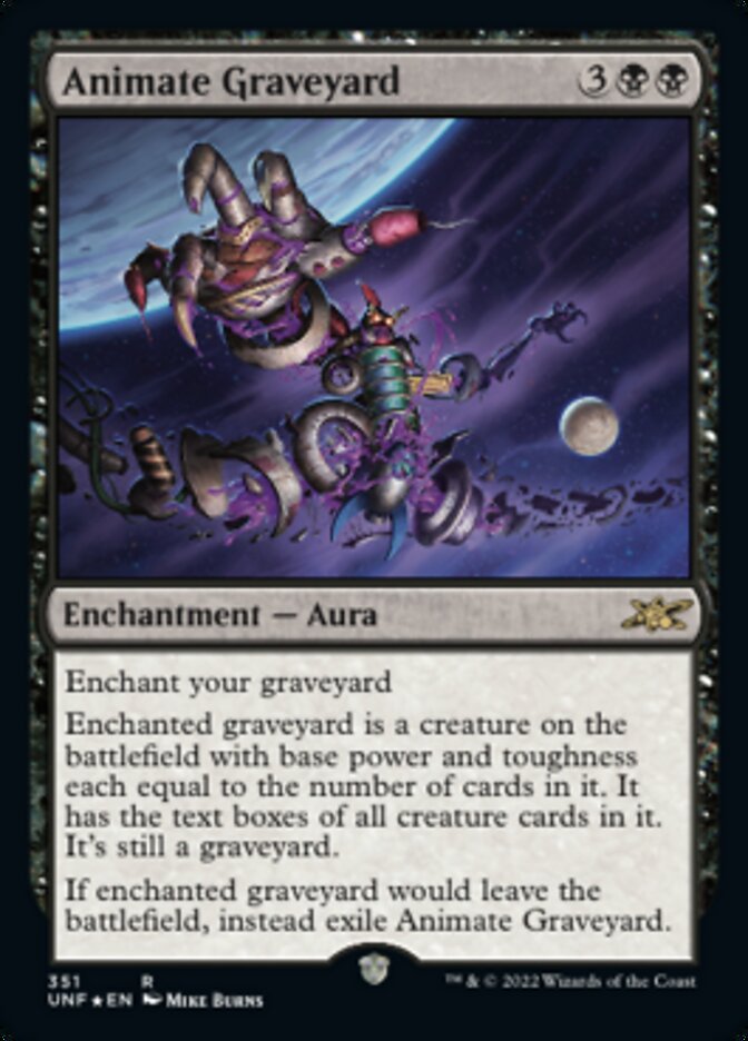 Animate Graveyard (Galaxy Foil) [Unfinity] | Rook's Games and More