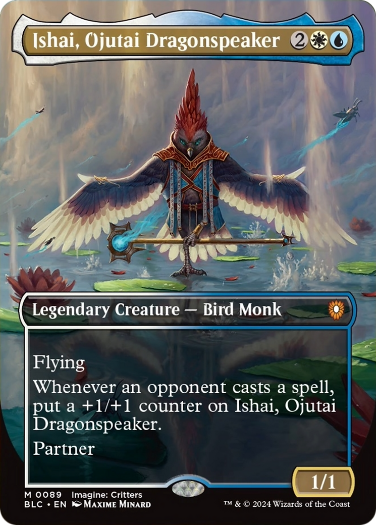 Ishai, Ojutai Dragonspeaker (Borderless) [Bloomburrow Commander] | Rook's Games and More