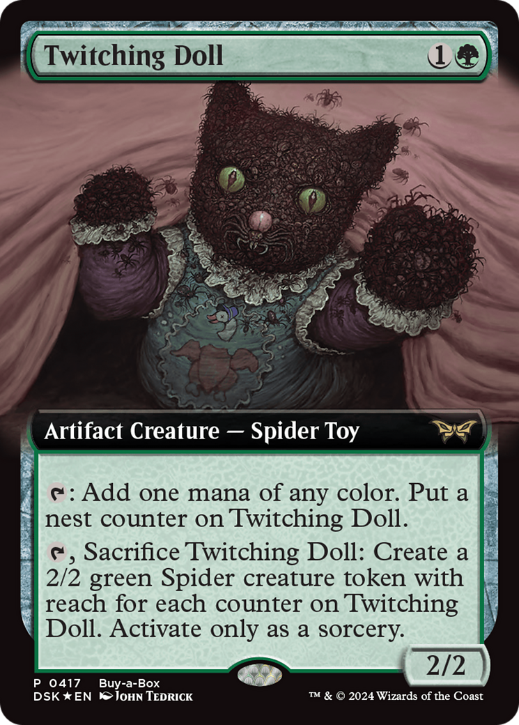 Twitching Doll (Extended Art) (Buy-a-box) [Duskmourn: House of Horror Promos] | Rook's Games and More