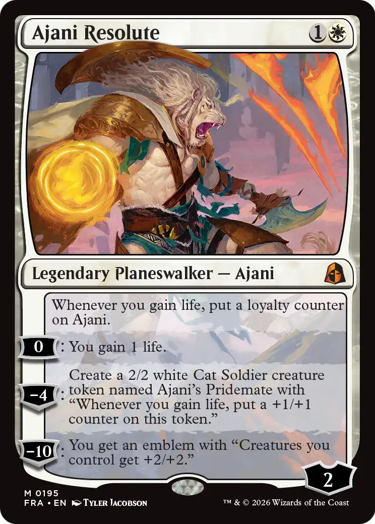 Ajani Resolute [Reality Fracture] | Rook's Games and More