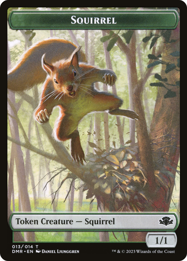 Squirrel Token [Dominaria Remastered Tokens] | Rook's Games and More