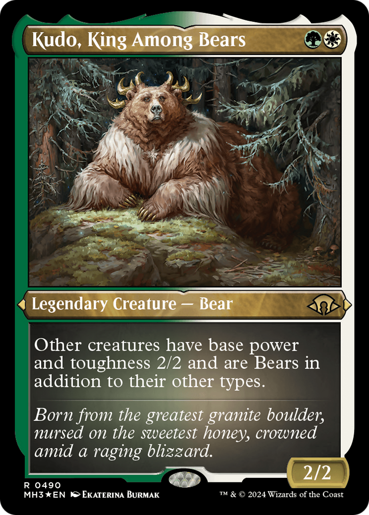 Kudo, King Among Bears (Foil Etched) [Modern Horizons 3] | Rook's Games and More