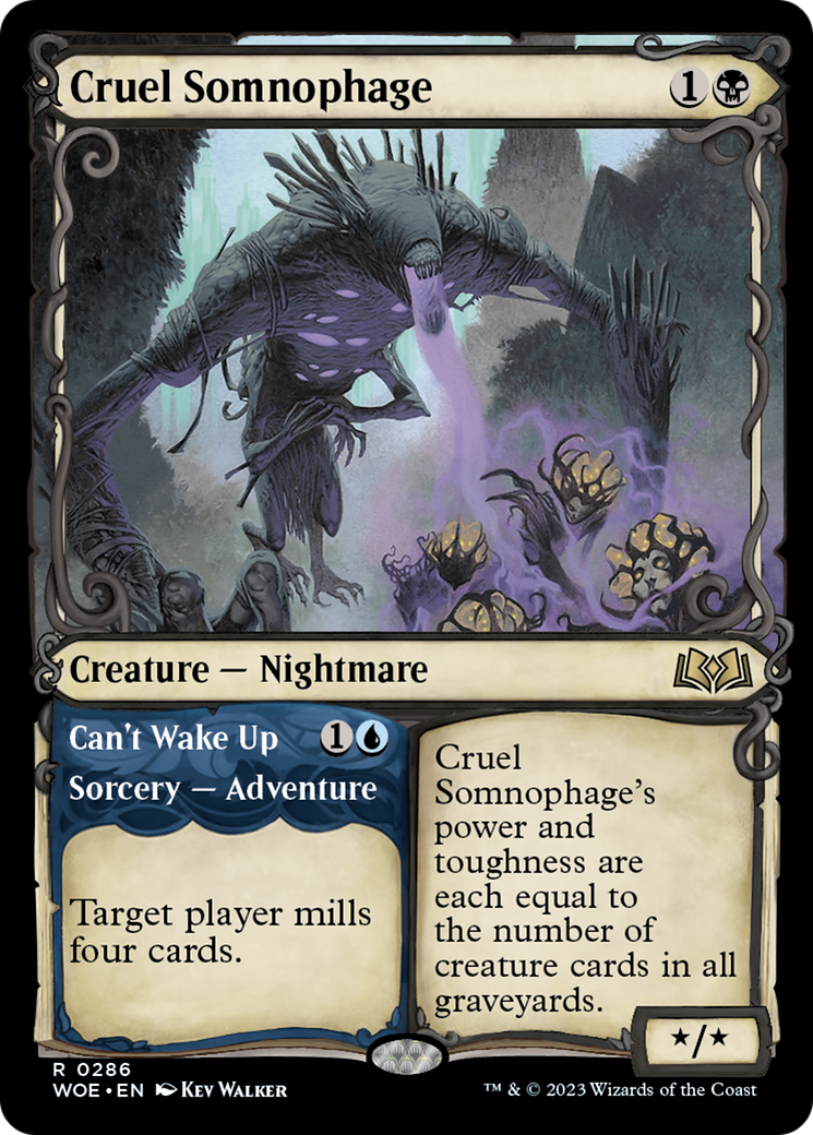 Cruel Somnophage // Can't Wake Up (Showcase) [Wilds of Eldraine] | Rook's Games and More