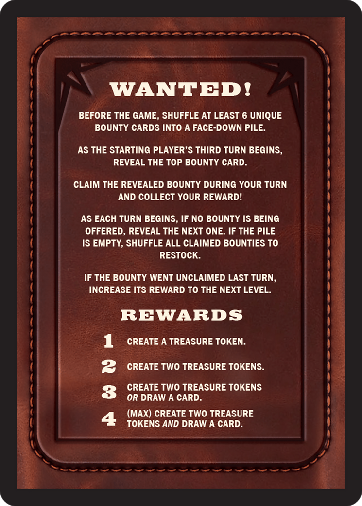 Bounty: Lyssa, Sterling Collector // Bounty Rules Double-Sided Token [Outlaws of Thunder Junction Commander Tokens] | Rook's Games and More