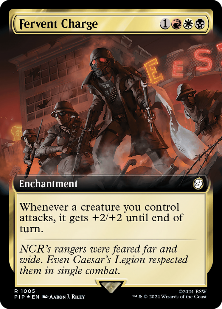 Fervent Charge (Extended Art) (Surge Foil) [Fallout] | Rook's Games and More