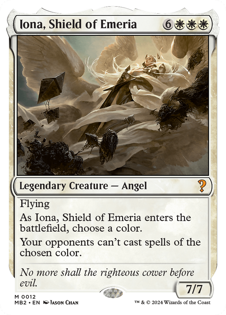 Iona, Shield of Emeria (White Border) [Mystery Booster 2] | Rook's Games and More