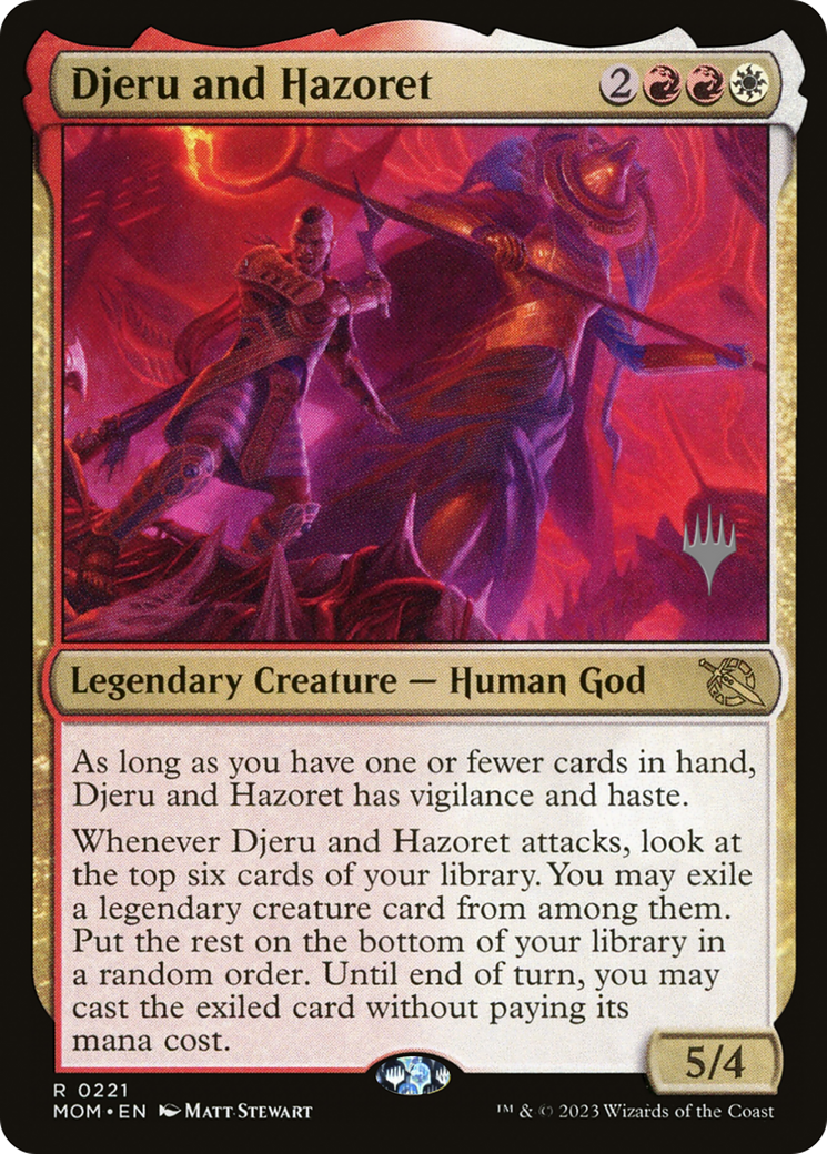 Djeru and Hazoret (Promo Pack) [March of the Machine Promos] | Rook's Games and More