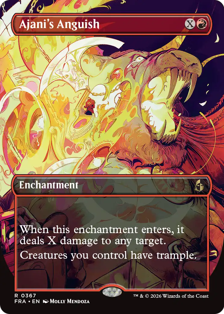 Ajani's Anguish (Borderless) [Reality Fracture] | Rook's Games and More