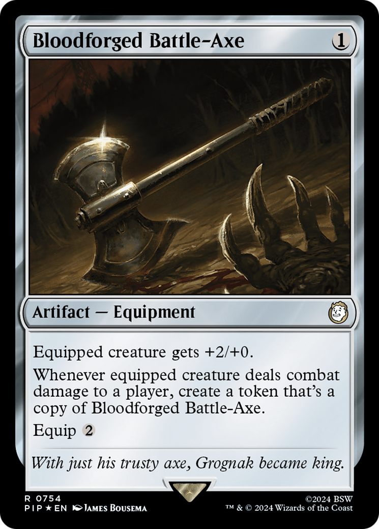 Bloodforged Battle-Axe (Surge Foil) [Fallout] | Rook's Games and More