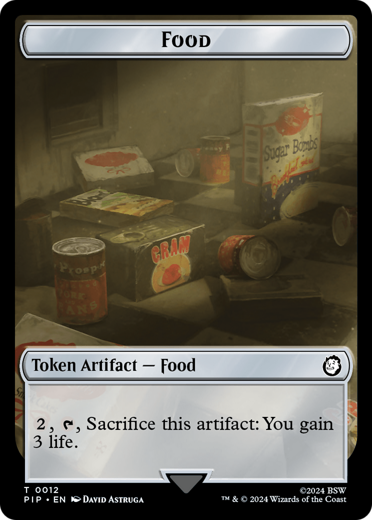 Warrior // Food (0012) Double-Sided Token [Fallout Tokens] | Rook's Games and More