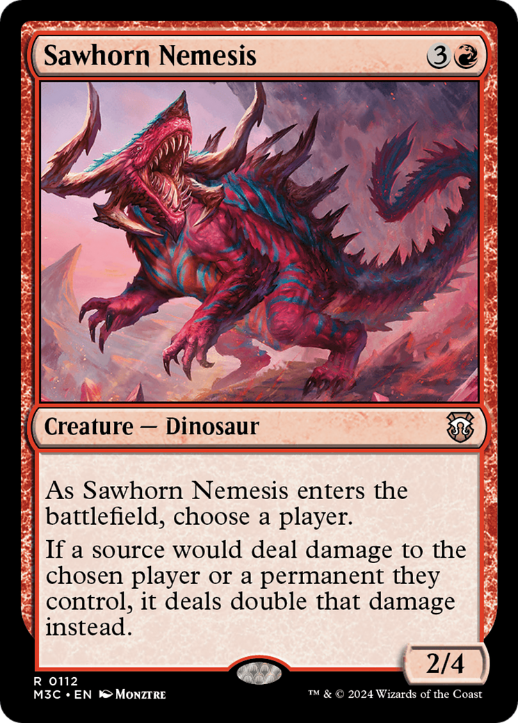 Sawhorn Nemesis [Modern Horizons 3 Commander] | Rook's Games and More