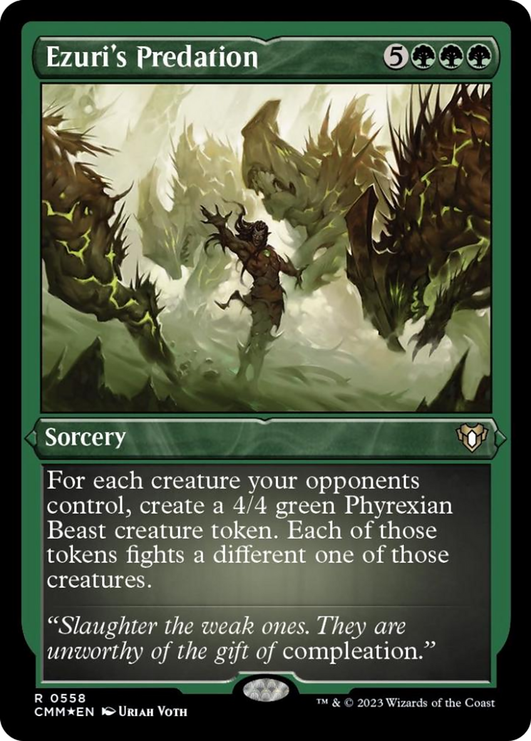 Ezuri's Predation (Foil Etched) [Commander Masters] | Rook's Games and More