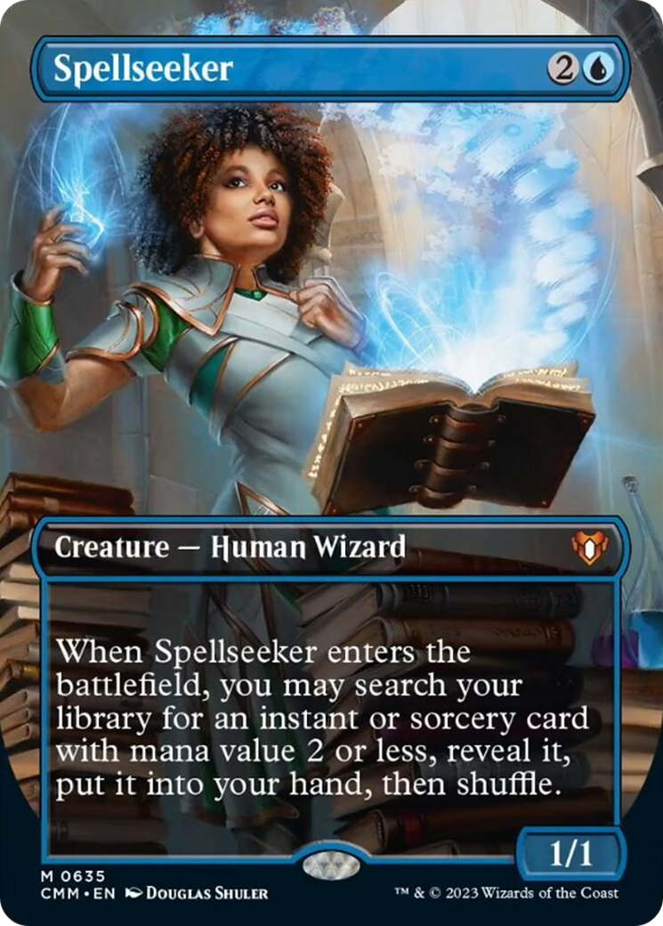 Spellseeker (Borderless Alternate Art) [Commander Masters] | Rook's Games and More