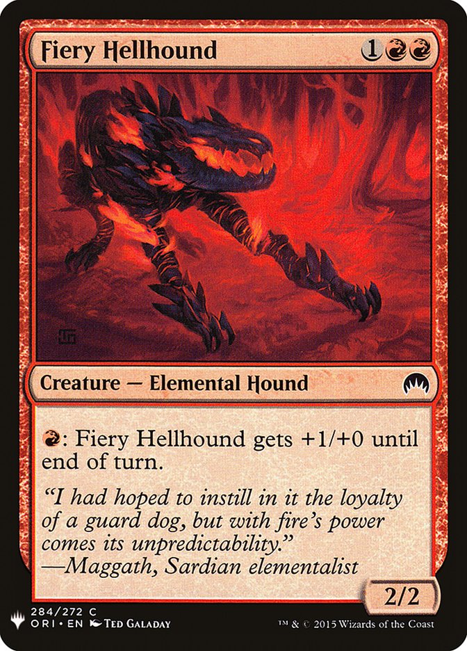 Fiery Hellhound [Mystery Booster] | Rook's Games and More