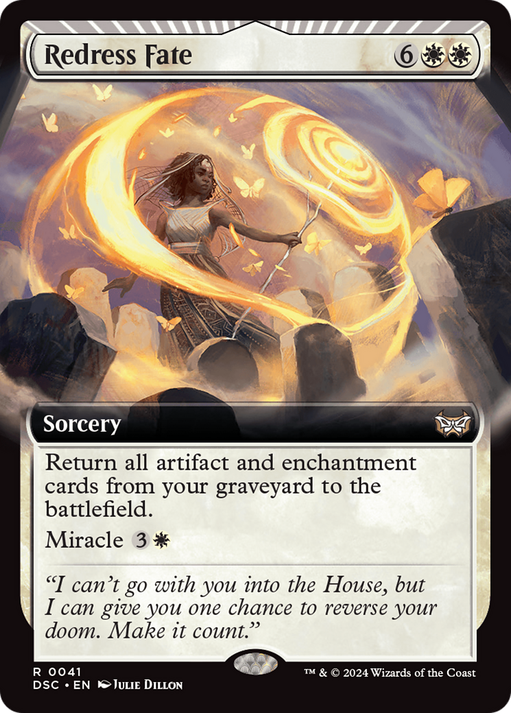 Redress Fate (Extended Art) [Duskmourn: House of Horror Commander] | Rook's Games and More
