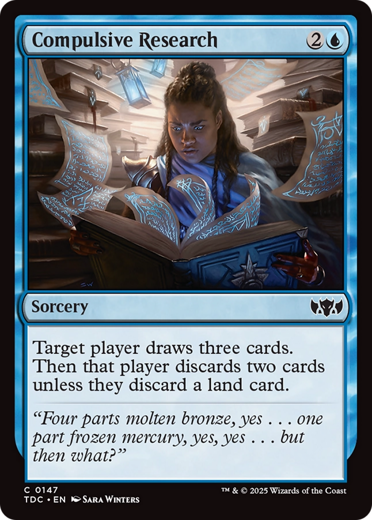 Compulsive Research [Tarkir: Dragonstorm Commander] | Rook's Games and More