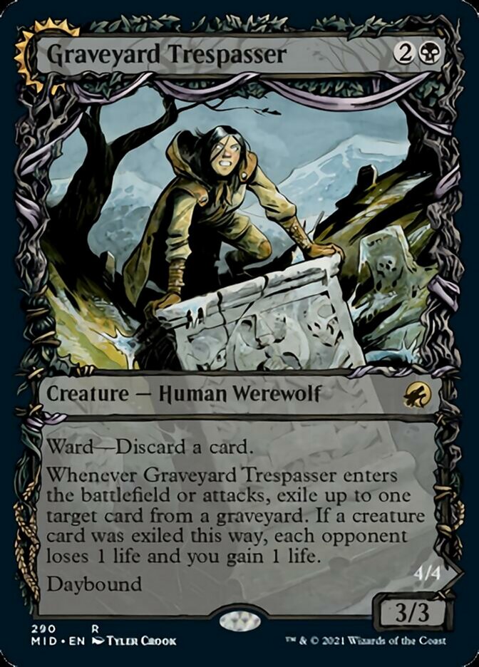 Graveyard Trespasser // Graveyard Glutton (Showcase Equinox) [Innistrad: Midnight Hunt] | Rook's Games and More