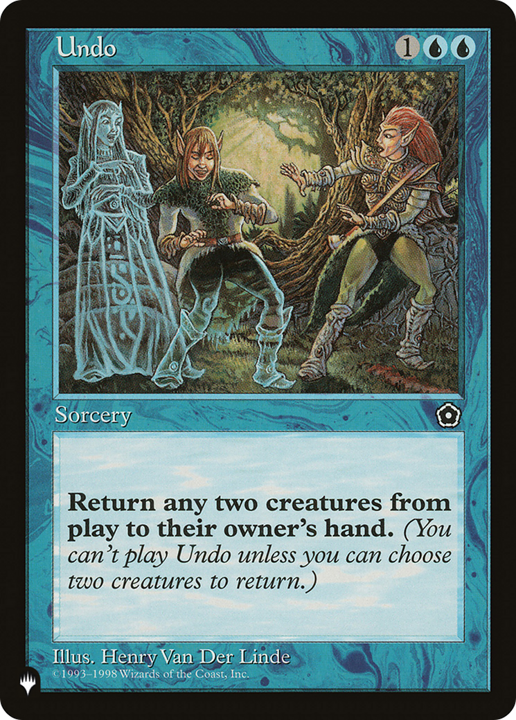 Undo [The List Reprints] | Rook's Games and More