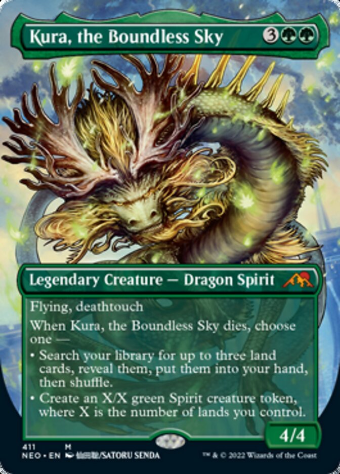 Kura, the Boundless Sky (Borderless Alternate Art) [Kamigawa: Neon Dynasty] | Rook's Games and More