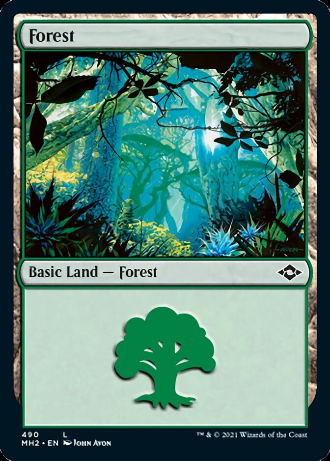 Forest (490) (Foil Etched) [Modern Horizons 2] | Rook's Games and More