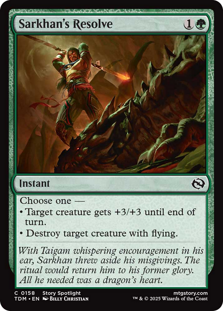 Sarkhan's Resolve [Tarkir: Dragonstorm] | Rook's Games and More