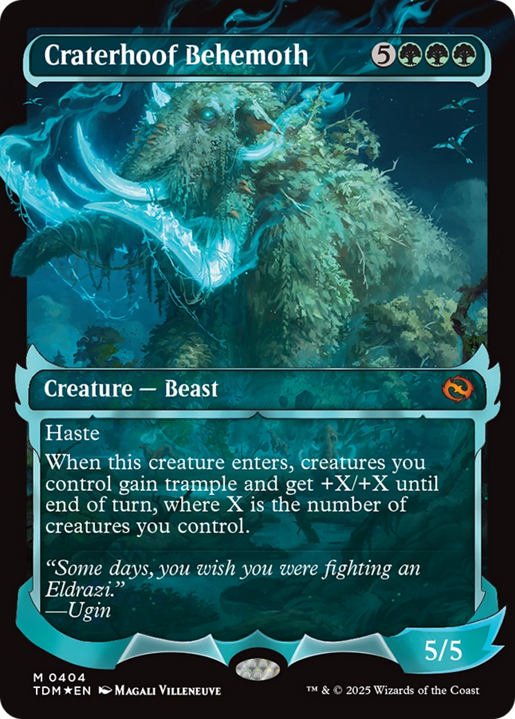 Craterhoof Behemoth (Showcase) [Tarkir: Dragonstorm] | Rook's Games and More