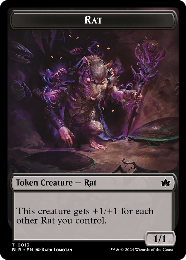 Rat Token [Bloomburrow Tokens] | Rook's Games and More